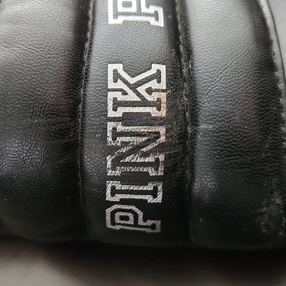 PINK by Victoria Secrets womans black slides, size M 7/8 - Picture 13 of 16